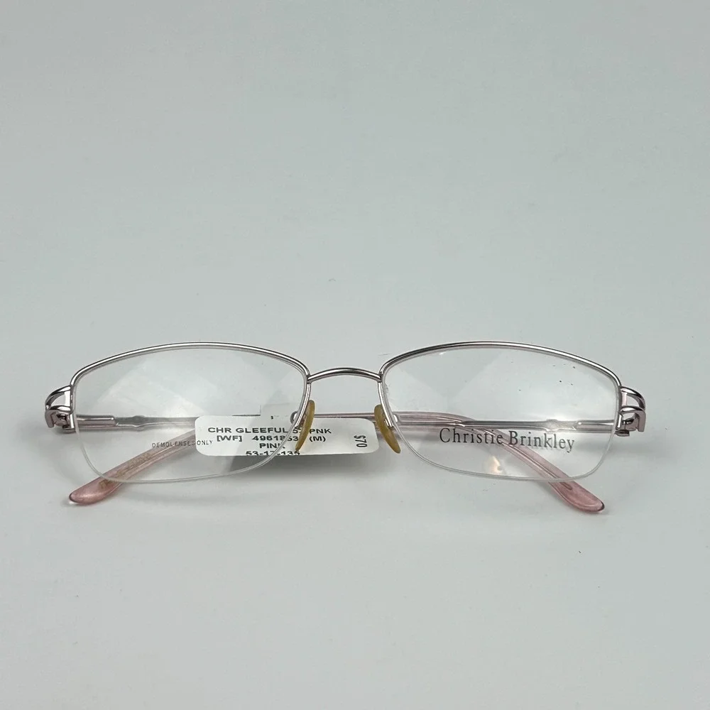 Christie Brinkley Womens Eyeglasses Frame Gleeful Pink Cat Eye 53-17-135 mm